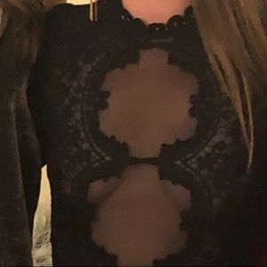 Fashion nova long sleeve lace body suit